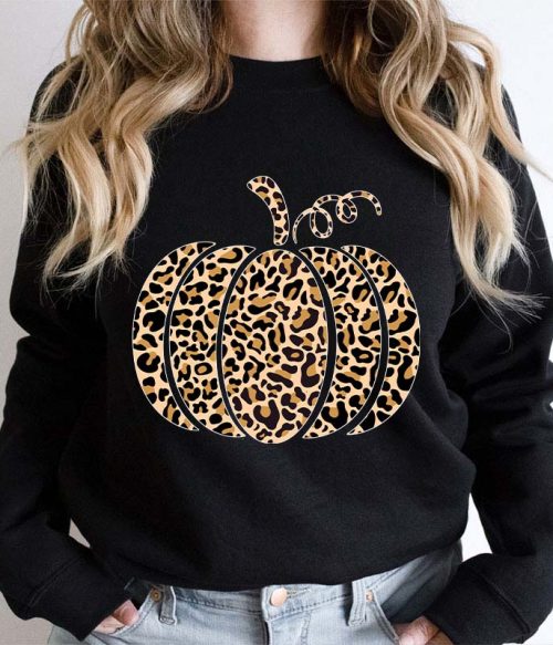 Leopard Pumpkin Teacher Sweatshirt