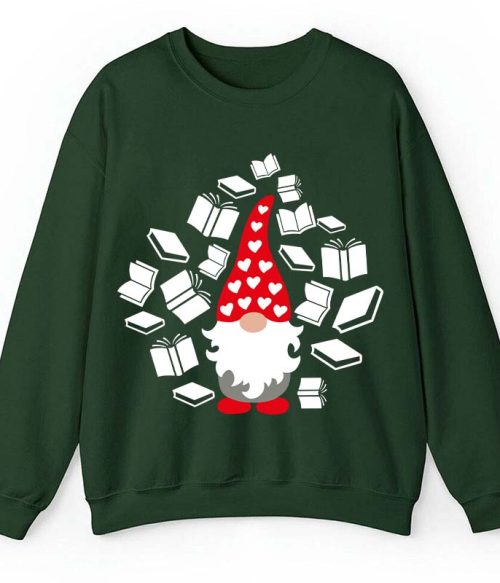 A Bookholic Gnomes Teacher Sweatshirt