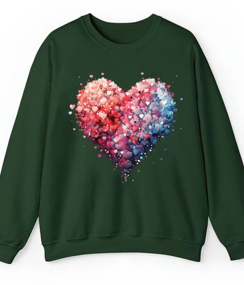 Bubble Heart Teacher Sweatshirt