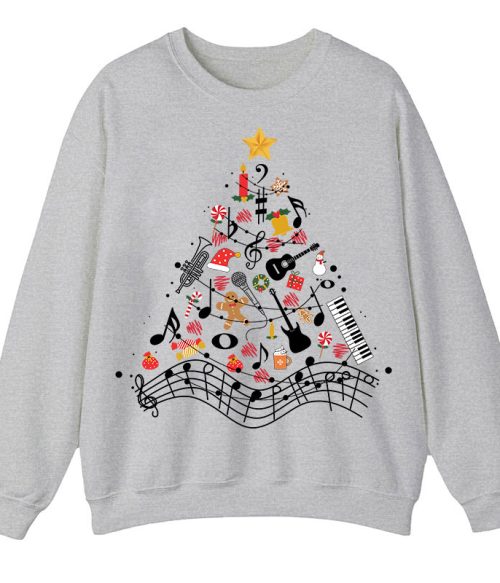 Musical Christmas Tree Teacher Sweatshirt