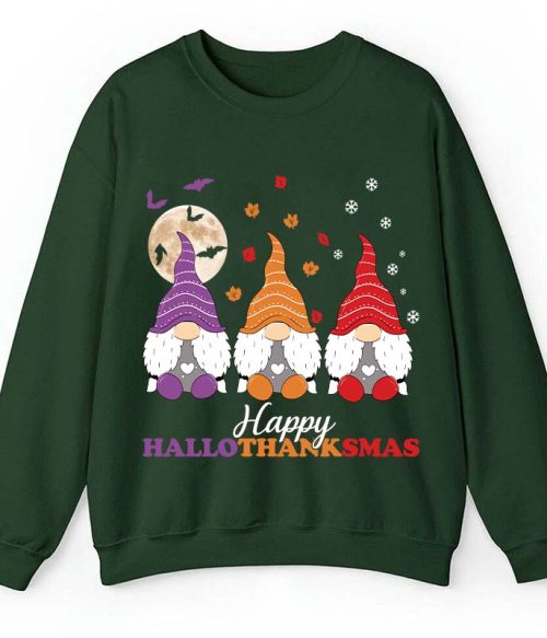 Happy Hallothanksmas Teacher Sweatshirt