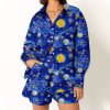 Night Of Stars And Moon Teacher Long Sleeve Shirt And Shorts Set