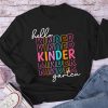 Personalized Hello Kindergarten Letters Colorful Long Sleeve T-Shirt