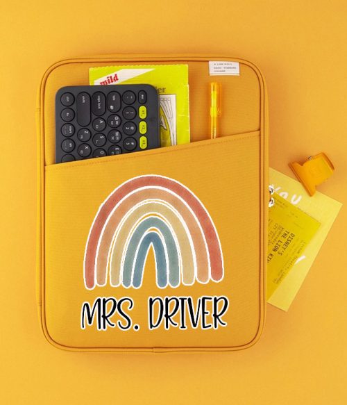 Personalized Colorful Rainbow Teacher 13 MacBook Case