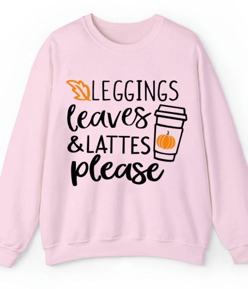 Leggings Leaves Lattes Please Teacher Sweatshirt