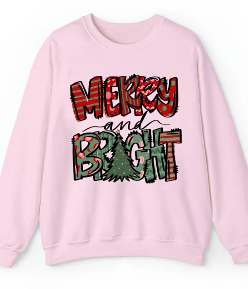 Merry And Bright Christmas Teacher Sweatshirt