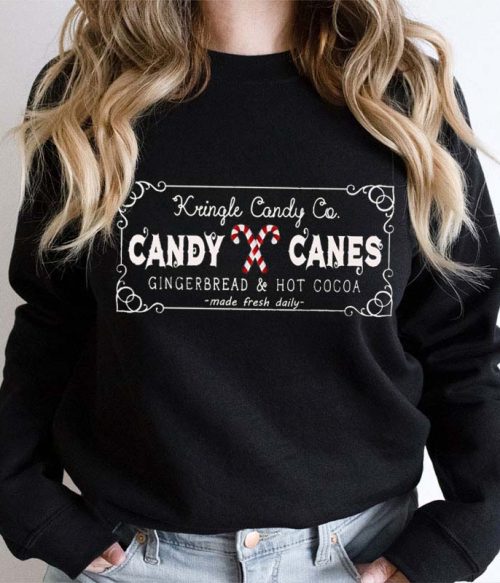 Candy Canes Teacher Sweatshirt