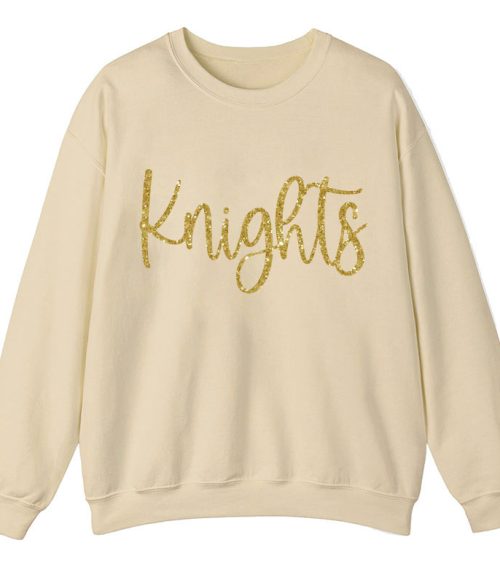 Personalized Glitter Font Mascot Teacher Sweatshirt