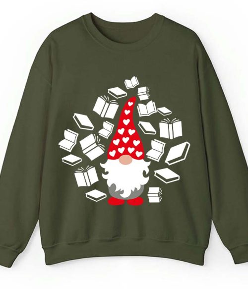 A Bookholic Gnomes Teacher Sweatshirt