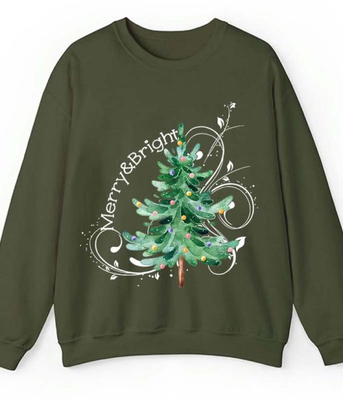 Merry And Bright Christmas Teacher Sweatshirt