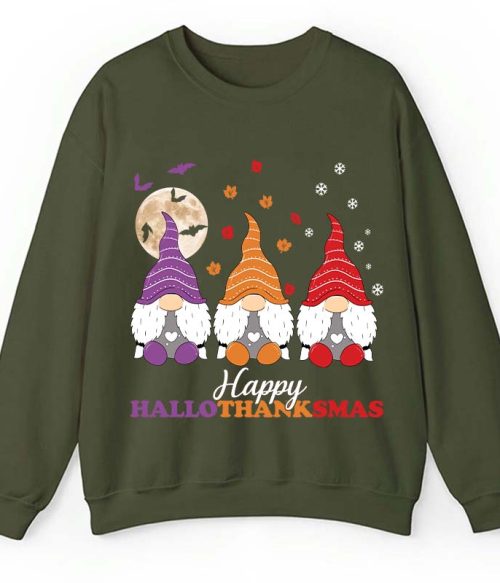 Happy Hallothanksmas Teacher Sweatshirt