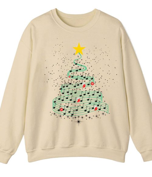 Music Note Christmas Tree Teacher Sweatshirt