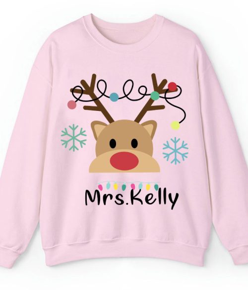 Personalized Merry Christmas Teacher Sweatshirt