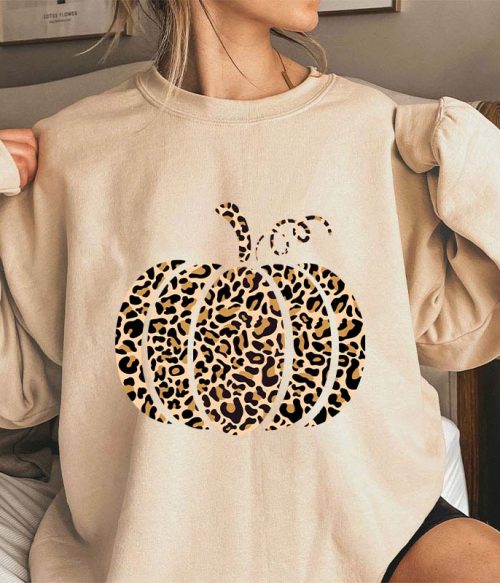 Leopard Pumpkin Teacher Sweatshirt