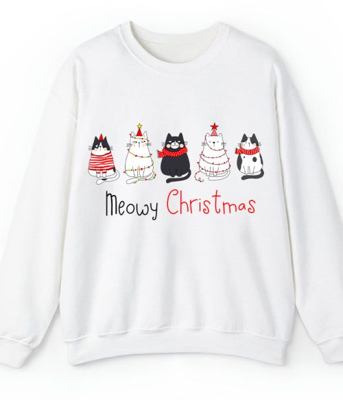 Meowy Christmas Teacher Sweatshirt