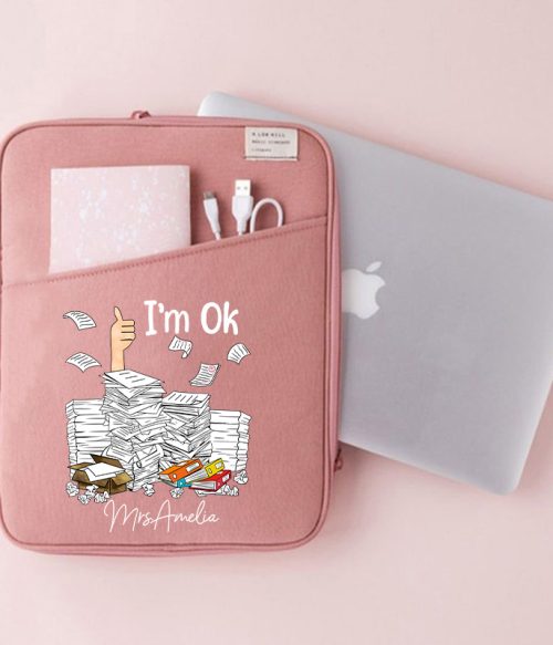 Personalized I'm Ok Teacher 13" MacBook Case