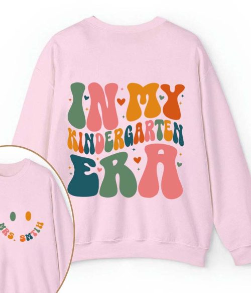 Personalized Name And Grade In My Era Teacher Two Sided Sweatshirt