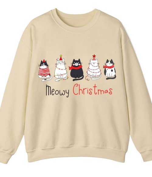 Meowy Christmas Teacher Sweatshirt