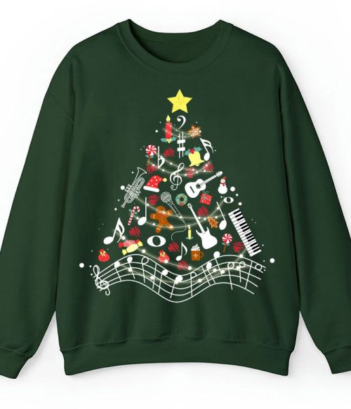Musical Christmas Tree Teacher Sweatshirt