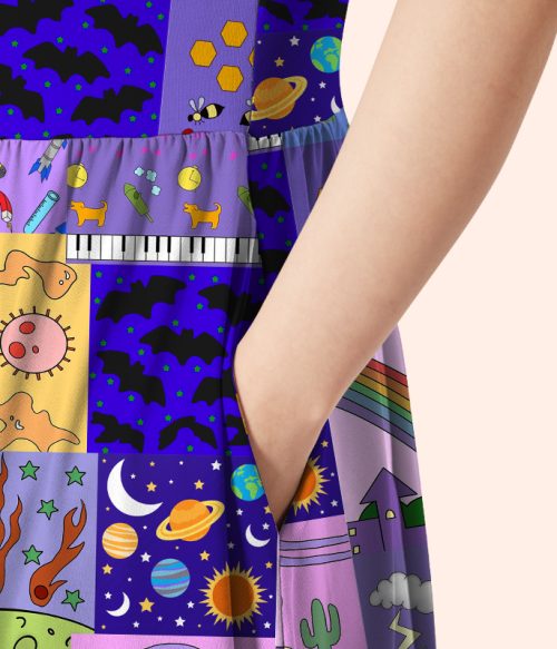 Take Chances Make Mistakes Get Messy Teacher Printed One Piece Dress