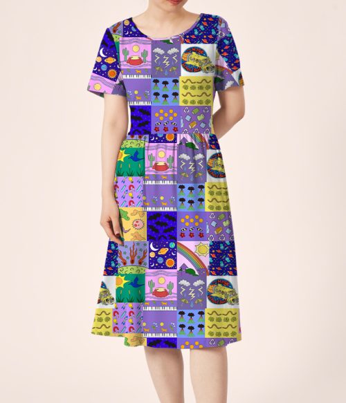 Take Chances Make Mistakes Get Messy Teacher Printed One Piece Dress