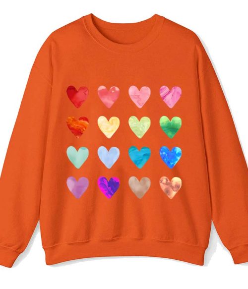 Colorful Love Combination Teacher Sweatshirt