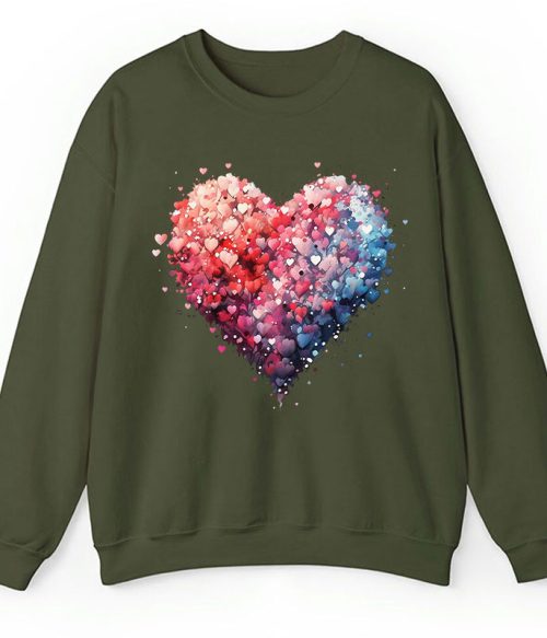 Bubble Heart Teacher Sweatshirt