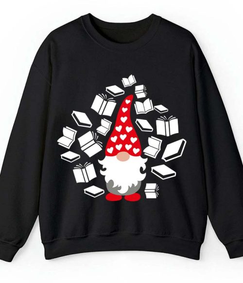 A Bookholic Gnomes Teacher Sweatshirt