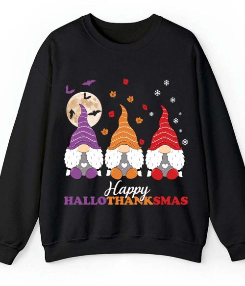 Happy Hallothanksmas Teacher Sweatshirt