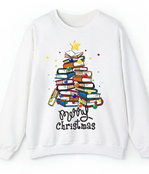 Merry Christmas Books Teacher Sweatshirt