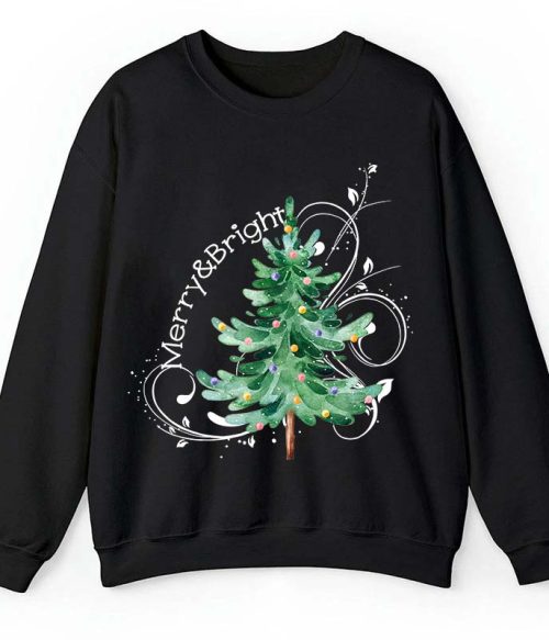Merry And Bright Christmas Teacher Sweatshirt