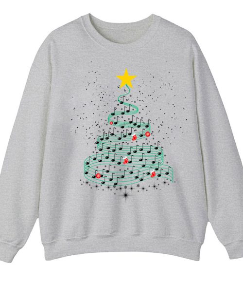 Music Note Christmas Tree Teacher Sweatshirt