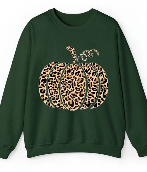 Leopard Pumpkin Teacher Sweatshirt