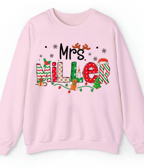 Personalized Teacher Name Christmas Teacher Sweatshirt