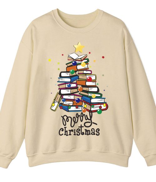 Merry Christmas Books Teacher Sweatshirt