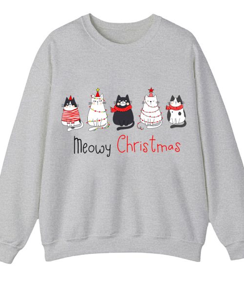 Meowy Christmas Teacher Sweatshirt