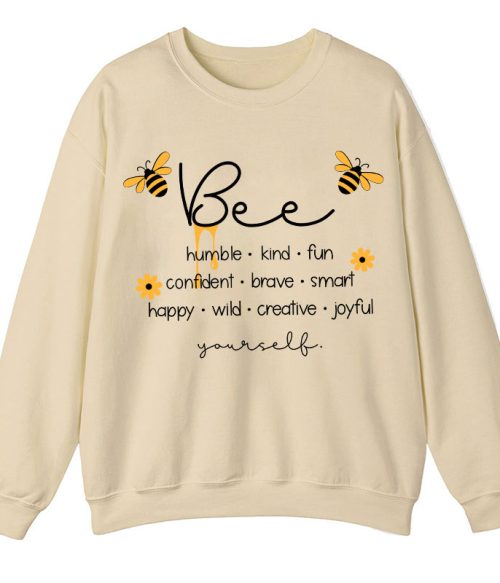 Bee Humble Kind Fun Teacher Sweatshirt