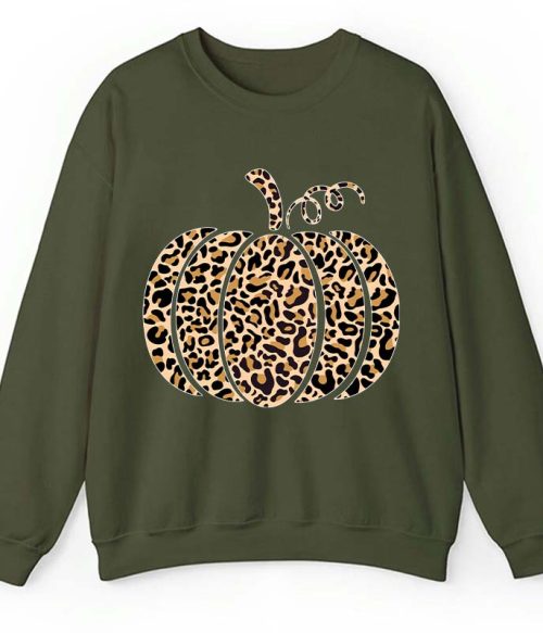 Leopard Pumpkin Teacher Sweatshirt