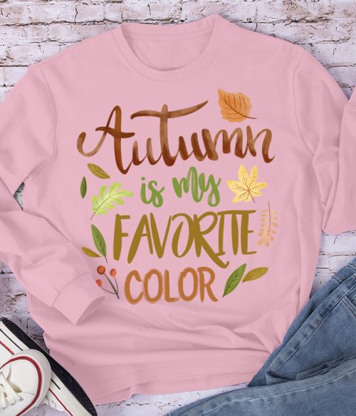 Autumn Is My Favorite Color Teacher Long Sleeve T-Shirt