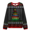 Crayon Christmas Tree Teacher Ungly Knit Sweatshirt