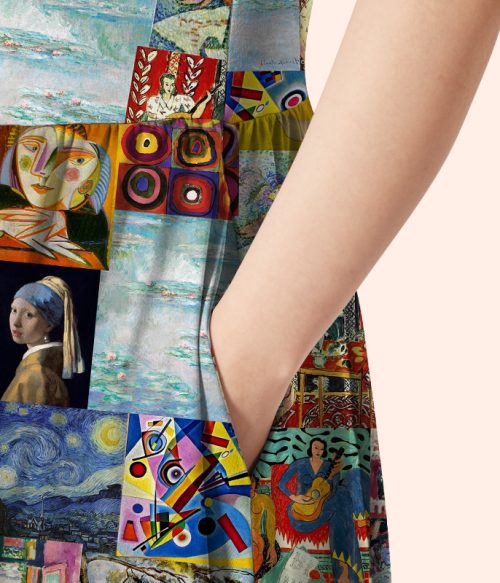 Falling Into The Ocean Of Art Teacher Printed One Piece Dress