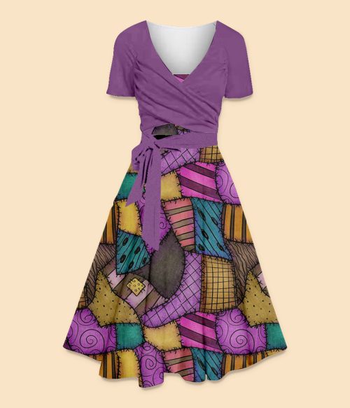 Halloween Rag Collage Style Teacher Suspender Long Skirt Top Suit