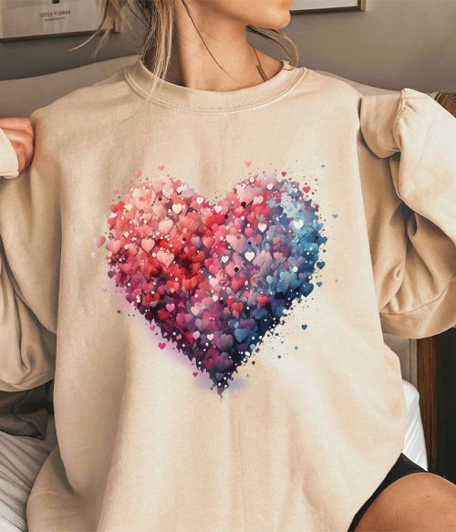 Bubble Heart Teacher Sweatshirt