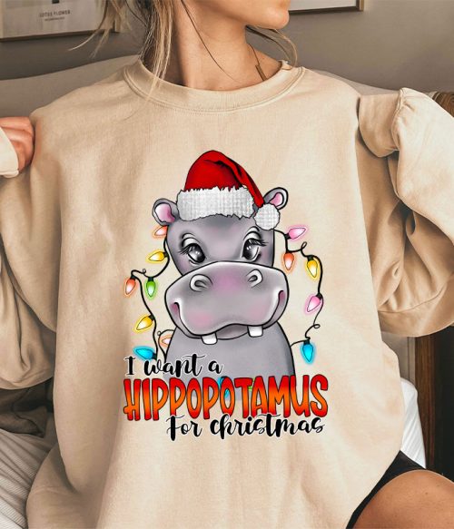 I Want A Hippopotamus For Christmas Teacher Sweatshirt