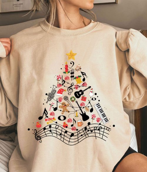 Musical Christmas Tree Teacher Sweatshirt