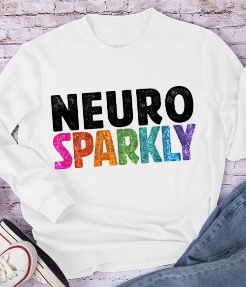 Neuro Sparkly Teacher Long Sleeve T-Shirt
