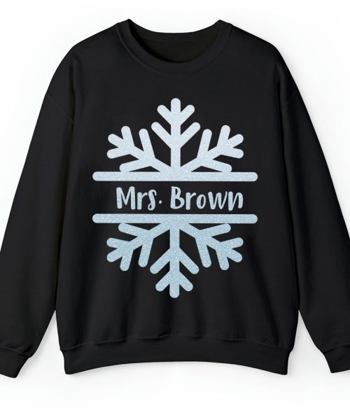 Personalized Snowflake Christmas Sweatshirt