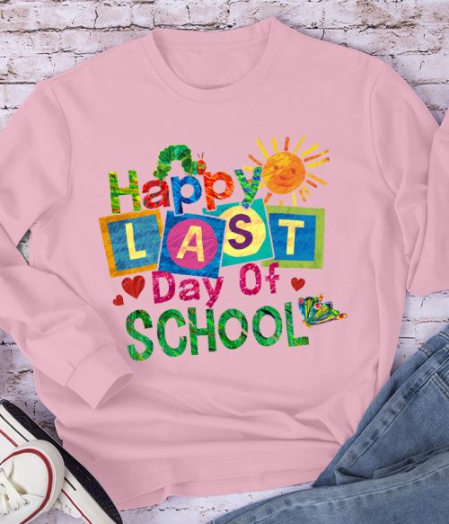 Summer Happy Last Day Of School Teacher Long Sleeve T-Shirt