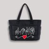 Love Sign Language Teacher Puffy Tote Bag