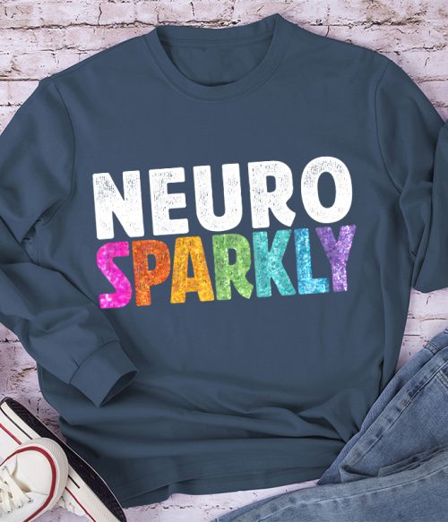 Neuro Sparkly Teacher Long Sleeve T-Shirt